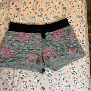 Gray & Pink LOVE Logo Shorts 💕